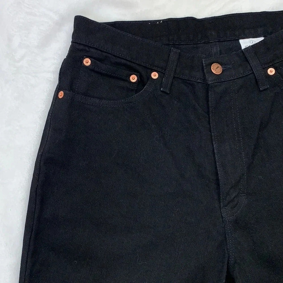 JORDACHE Vintage Y2K Black High Rise Tapered Leg Jeans No Stretch 13/14 Short - Picture 3 of 15